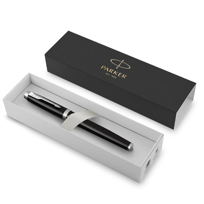 Parker IM Essential Matte Black CT Fountain Pen - Medium Nib — barrel detail