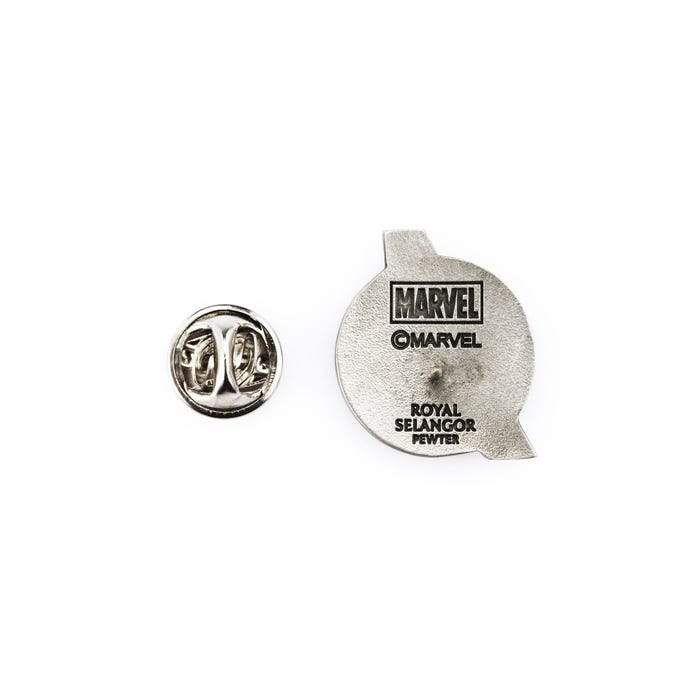 Royal Selangor Marvel Comics Lapel Pin — flat lay