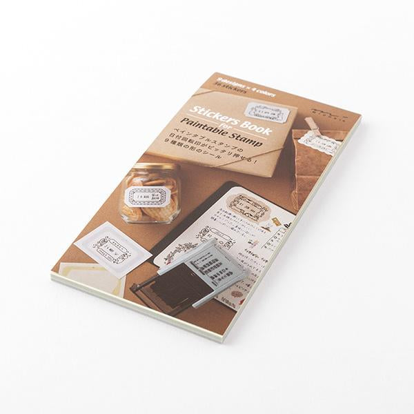 Midori Stickers Book For Paintable Stamp - Natural Colors — side view