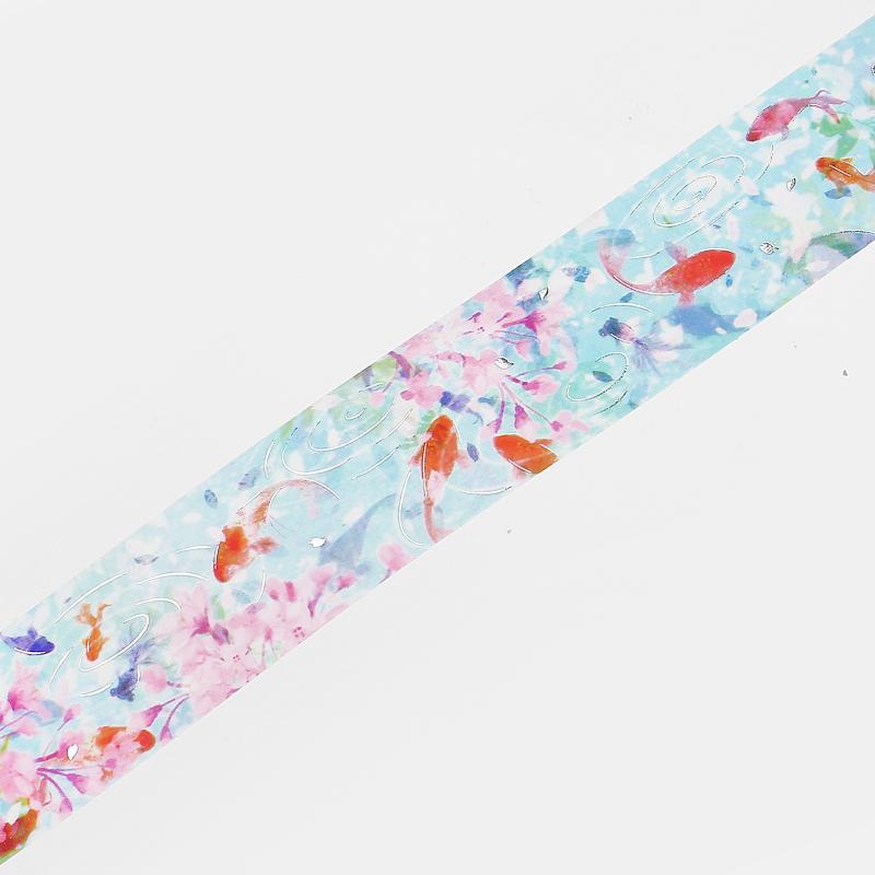 BGM Sakura Goldfish Masking Tape — applied on surface