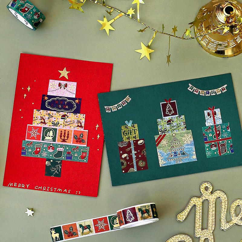 BGM Christmas Limited Pattern Masking Tape — roll side