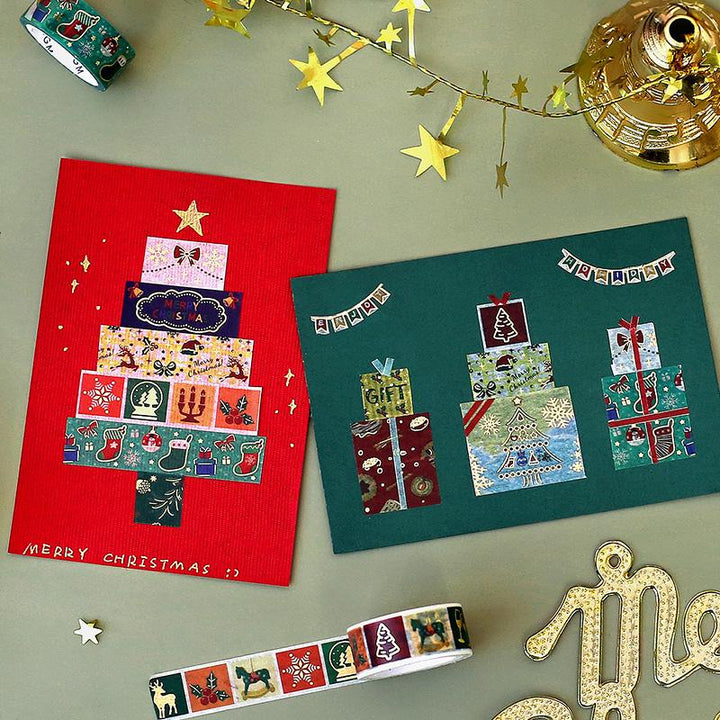 BGM Christmas Limited Pattern Masking Tape — roll side