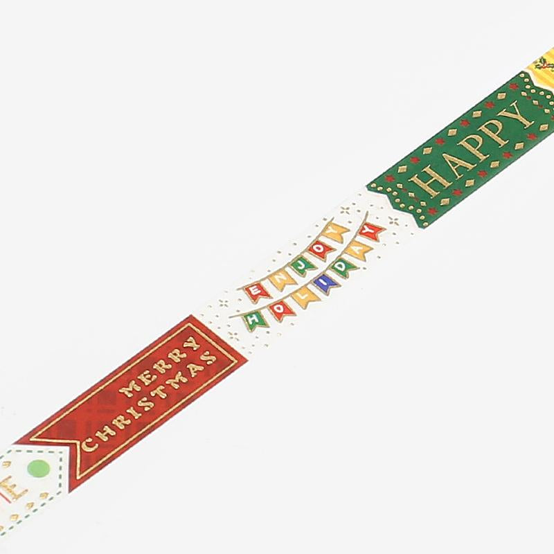 BGM Christmas Limited Message Masking Tape — applied on surface