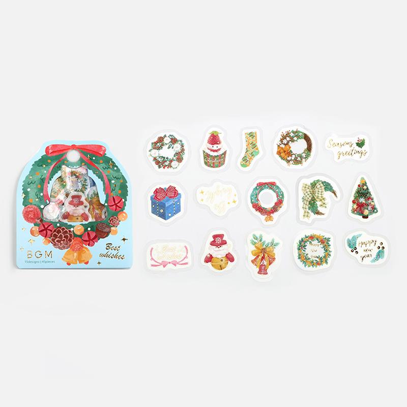BGM Christmas Decoration Flake Seal — front view