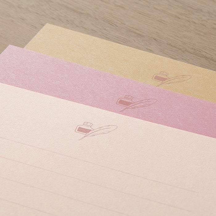 Midori Letter Set Gift Color - Pink — with packaging