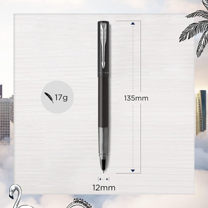 Parker Vector XL Rollerball Pen - Black — flat lay
