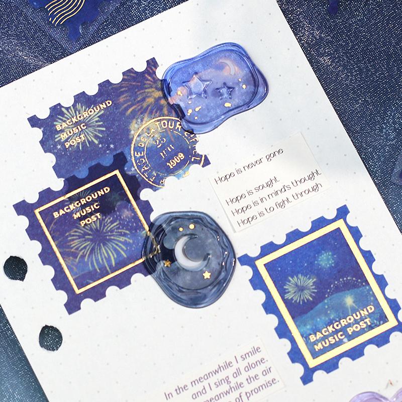 BGM Post Office Galaxy Tour Flake Seal — in use