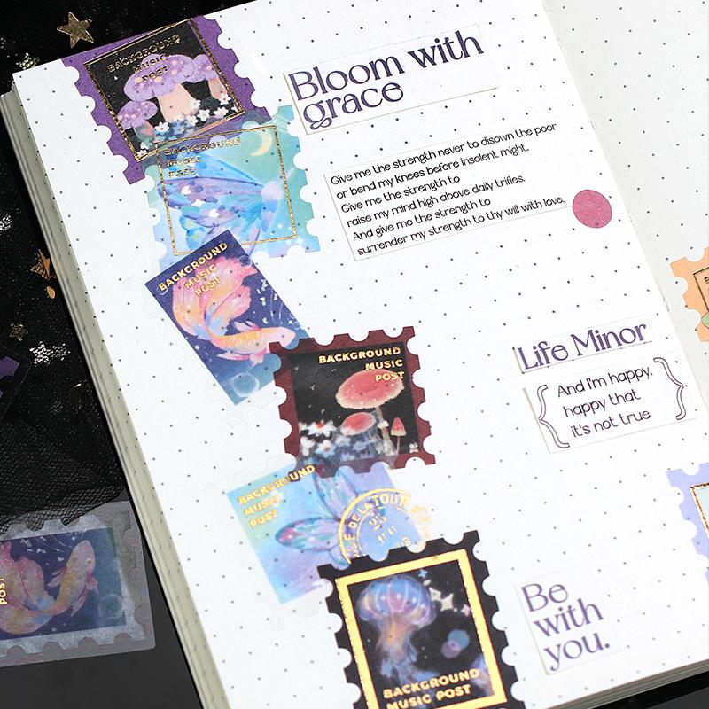 BGM Post Office Night Pictorial Book Flake Seal — with packaging