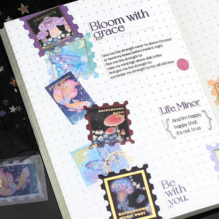 BGM Post Office Night Pictorial Book Flake Seal — with packaging