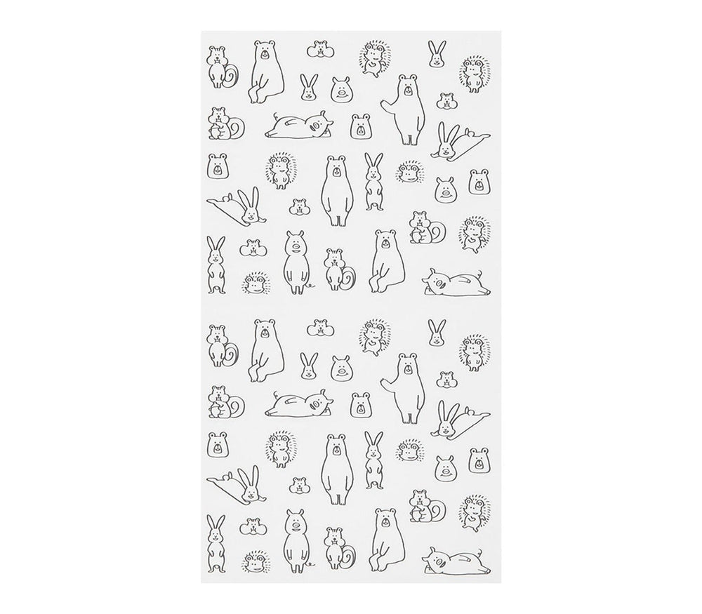 Midori Notebook Sticker - Forest Animals — side view