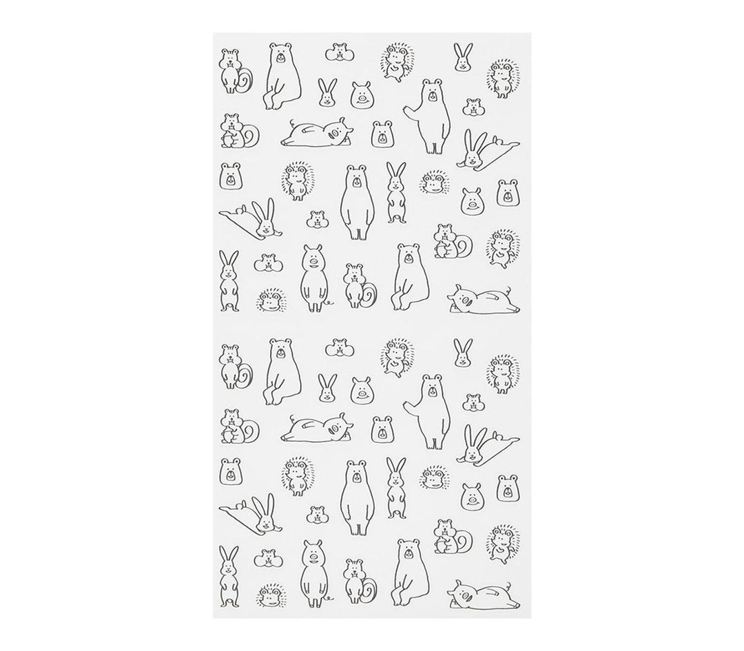 Midori Notebook Sticker - Forest Animals — side view