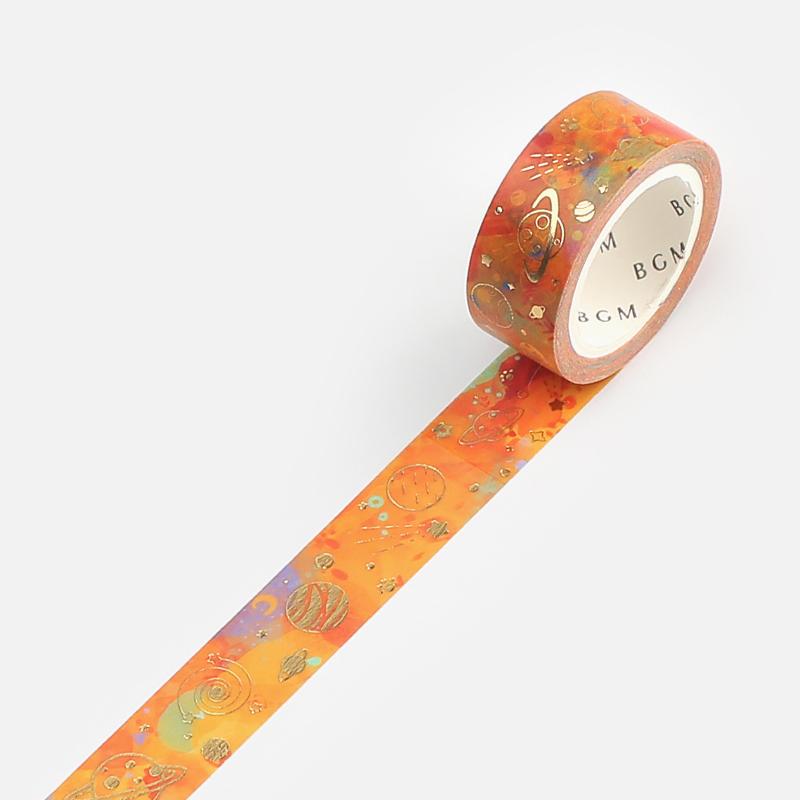 BGM Colorful Planets Masking Tape — pattern detail