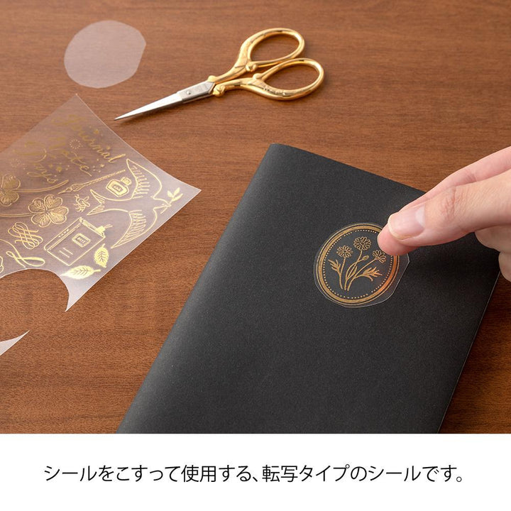 Midori Foil Transfer Sticker - Happy Motifs For Record — with packaging
