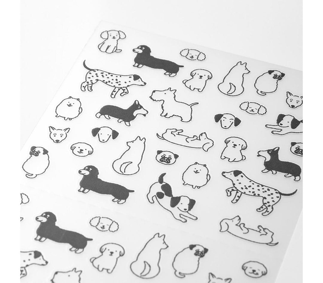 Midori Notebook Sticker - Dogs — with packaging