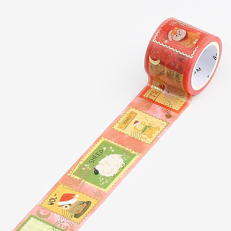 BGM Christmas Animals Masking Tape — roll front