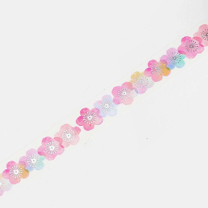 BGM Sakura Watercolor Masking Tape — applied on surface
