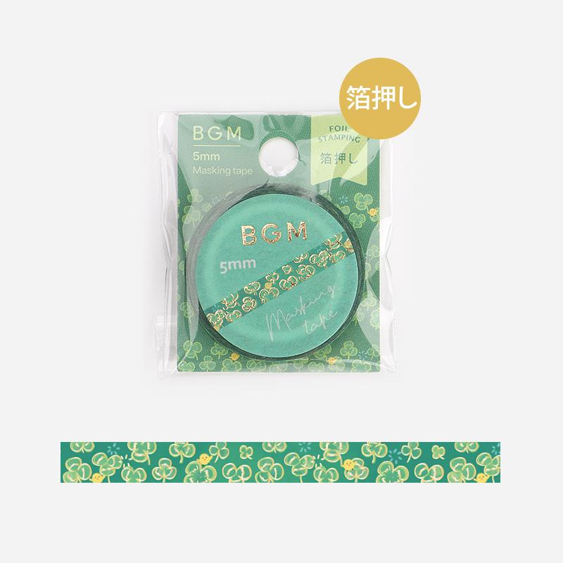 BGM Green Clover Masking Tape — roll front