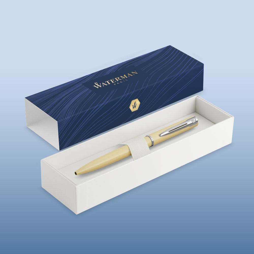 Waterman Allure Ballpoint Pen + Pen Sleeve Gift Set — flat lay