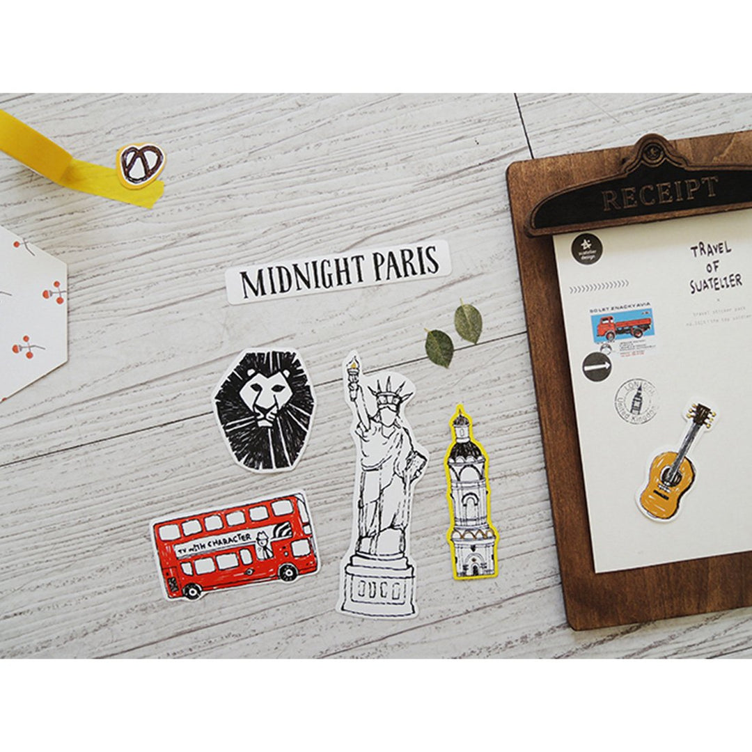 Suatelier Travel Luggage Sticker Pack - Some Where — flat lay