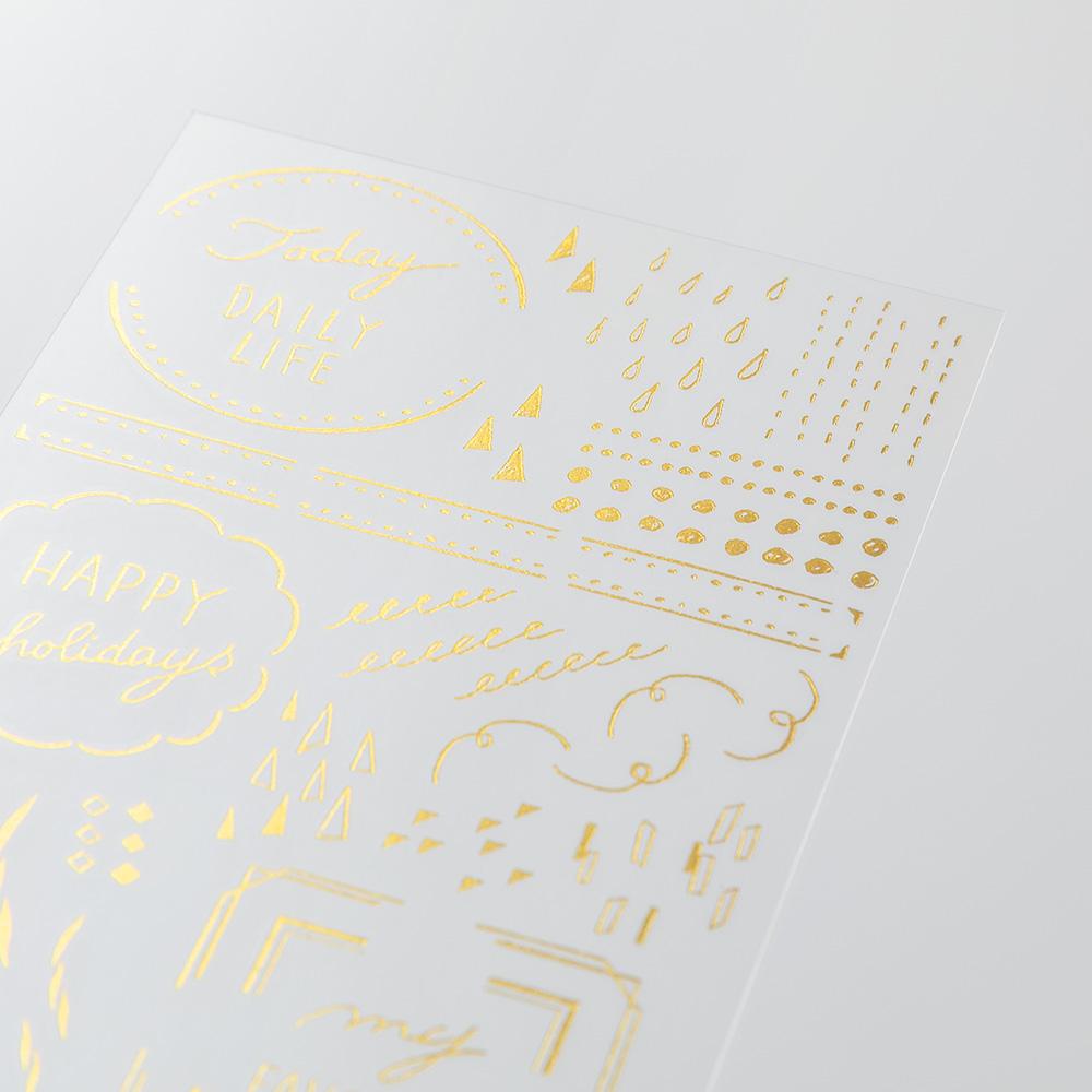 Midori Foil Transfer Sticker - Geometric Patterns — detail view