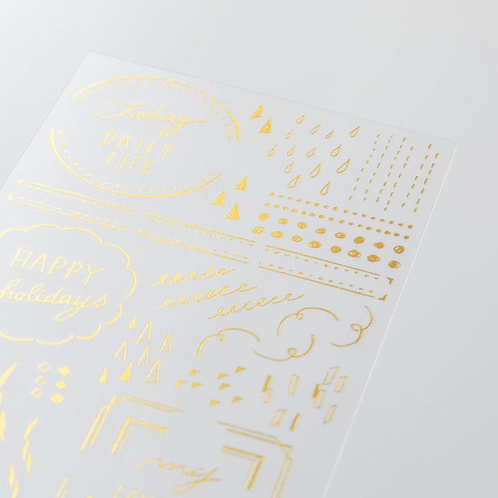 Midori Foil Transfer Sticker - Geometric Patterns — detail view