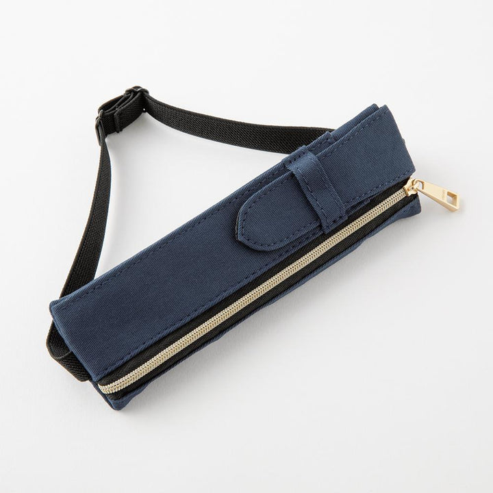 Midori Book Band Pen Case For B6 A5 Notebook Khaki — angle view