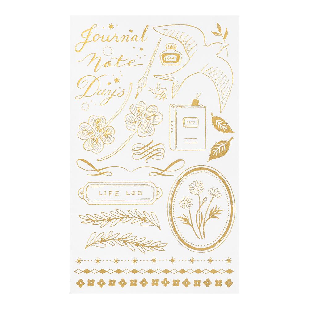 Midori Foil Transfer Sticker - Happy Motifs For Record — side view
