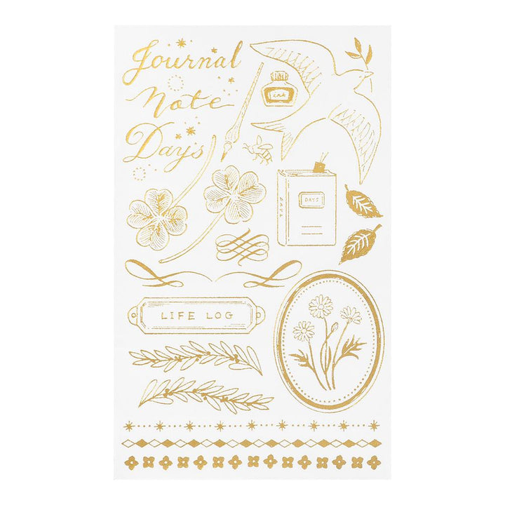 Midori Foil Transfer Sticker - Happy Motifs For Record — side view