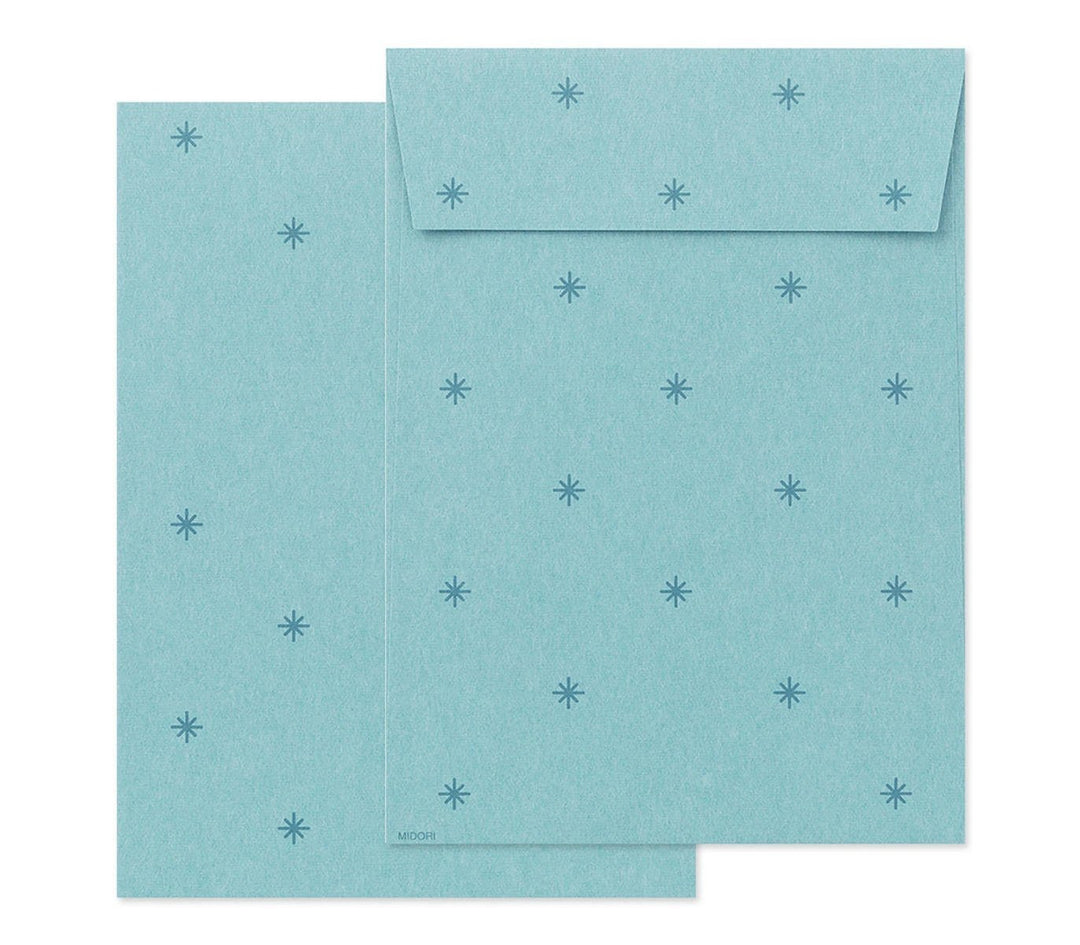 Midori Letter Set With Polar Bear Stickers — in use