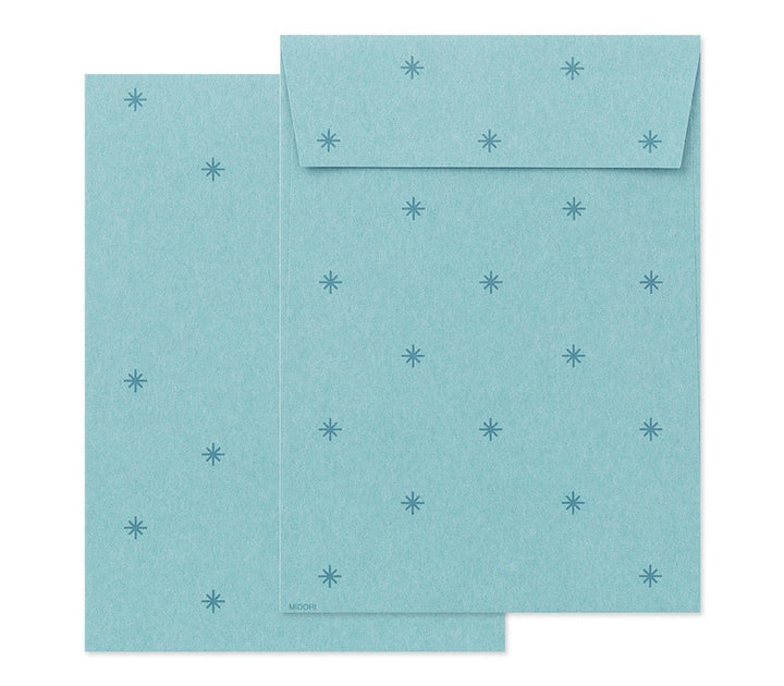 Midori Letter Set With Polar Bear Stickers — in use