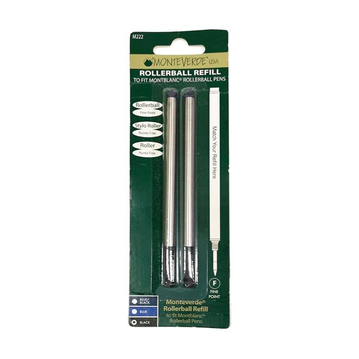 Monteverde Refill To Fit MontBlanc Rollerball Pen, Pack of 2 — capped