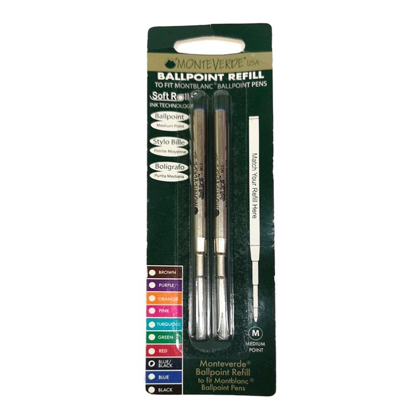 Monteverde Soft Roll Ballpoint Refill To Fit Montblanc Ballpoint Pen, Pack of 2 — tip detail