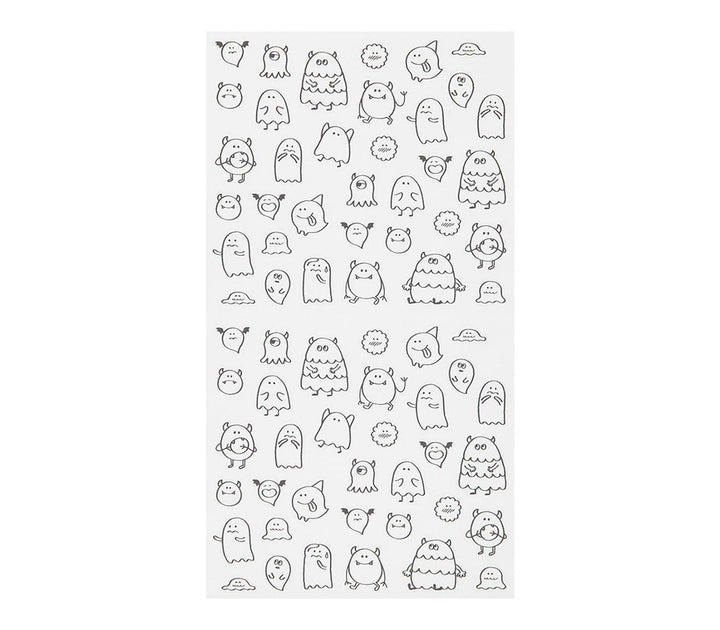 Midori Notebook Sticker - Monsters — side view
