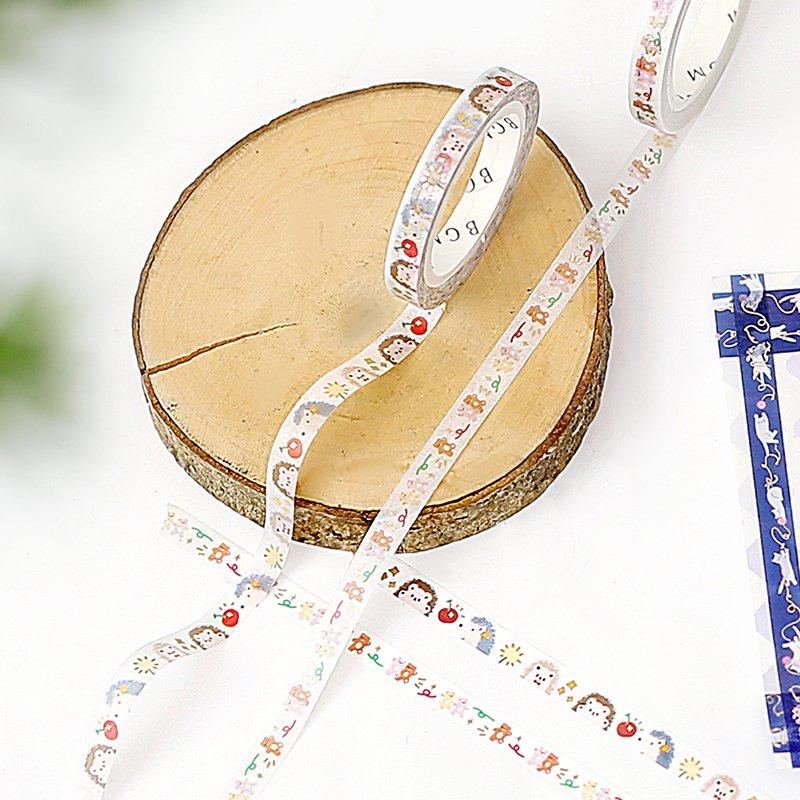 BGM Gold Playing Cat Masking Tape — roll side