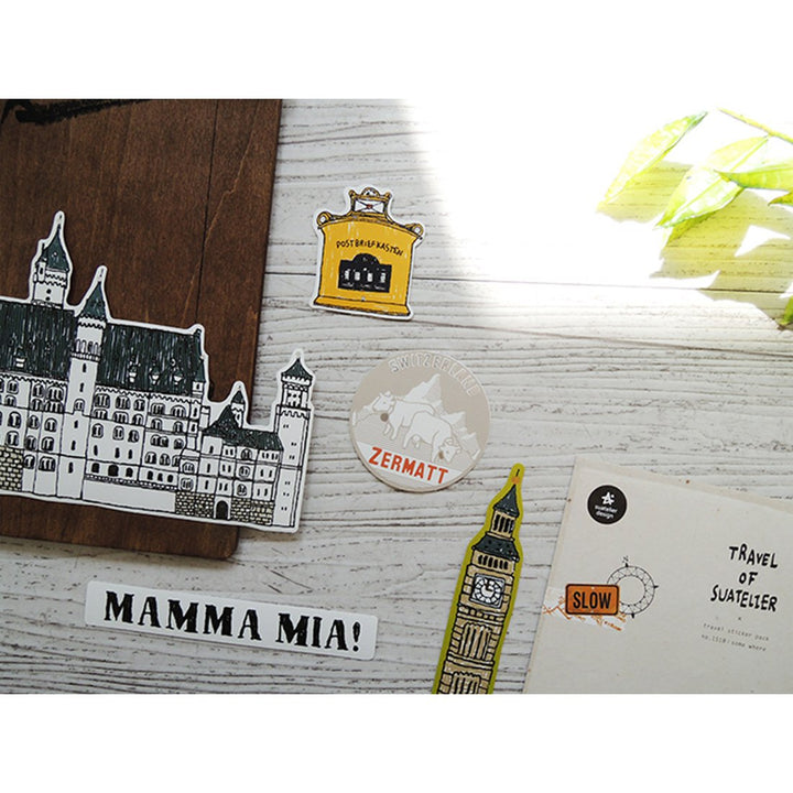 Suatelier Travel Luggage Sticker Pack - Some Where — close-up