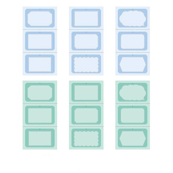 Midori Stickers Book For Paintable Rotating Stamp in Cold Colors — Midori decorative sticker — for journaling, planners and scrapbooking, at Cityluxe Singapore