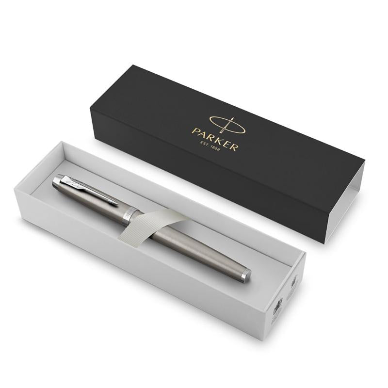 Parker IM Essential Stainless Steel CT Fountain Pen - Medium Nib — engraving example