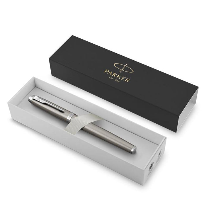 Parker IM Essential Stainless Steel CT Fountain Pen - Medium Nib — engraving example