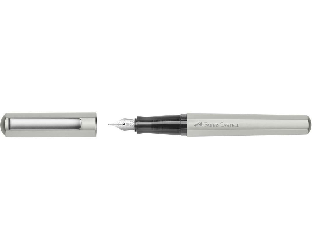 Faber-Castell Hexo Silver Matt Fountain Pen — barrel detail