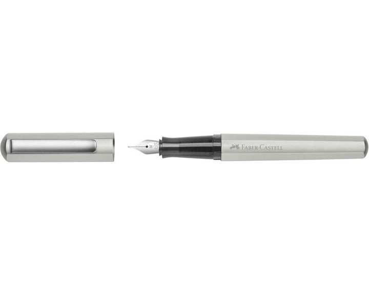 Faber-Castell Hexo Silver Matt Fountain Pen — barrel detail