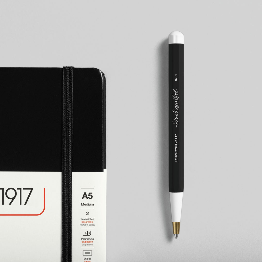Leuchtturm1917 Drehgriffel Nr. 1 Gel Pen - Black — flat lay
