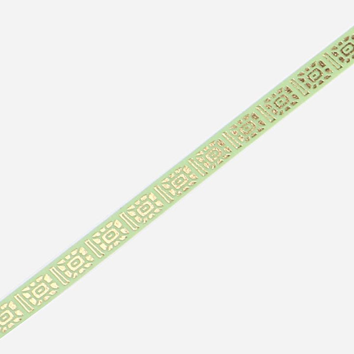 (DC) BGM Green Pattern Masking Tape — applied on surface