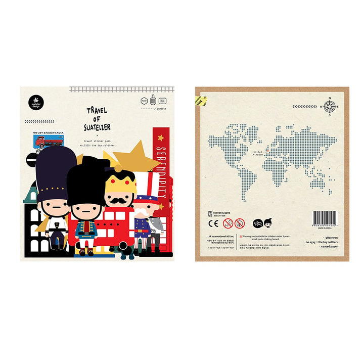Suatelier Travel Luggage Sticker Pack - Toy Soldiers — detail view