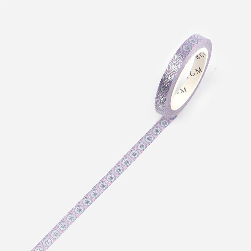 BGM Pink Pattern Masking Tape — roll front