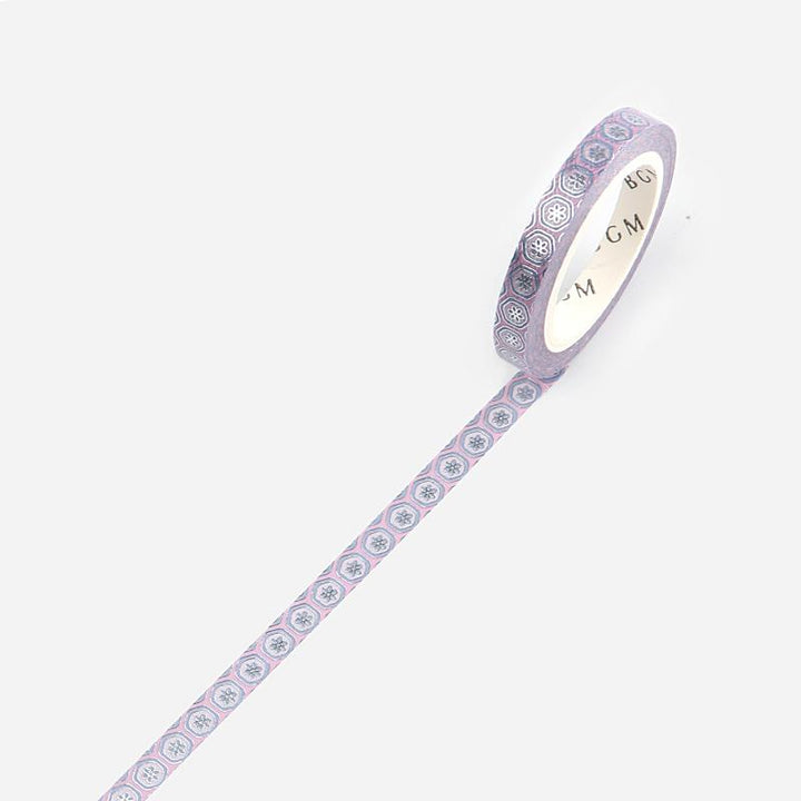 BGM Pink Pattern Masking Tape — roll front
