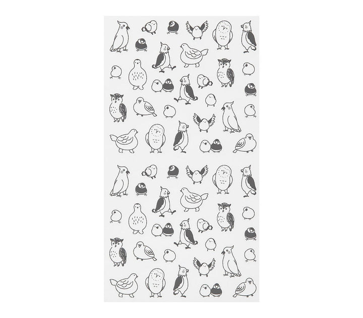 Midori Notebook Stickers - Talking Birds — side view