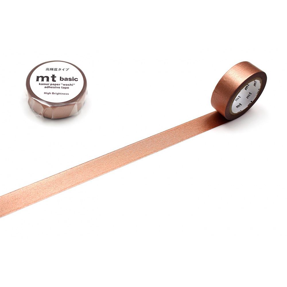 MT Basic Washi Tape Brightness Bronze 7m — roll front