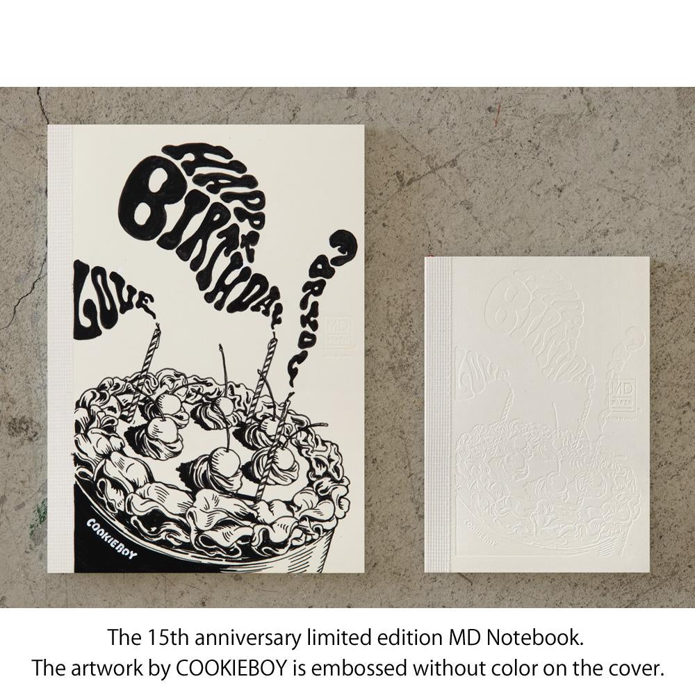 MD Notebook 15th Anniversary COOKIEBOY A6 Blank Notebook (Limited Edition) — back cover