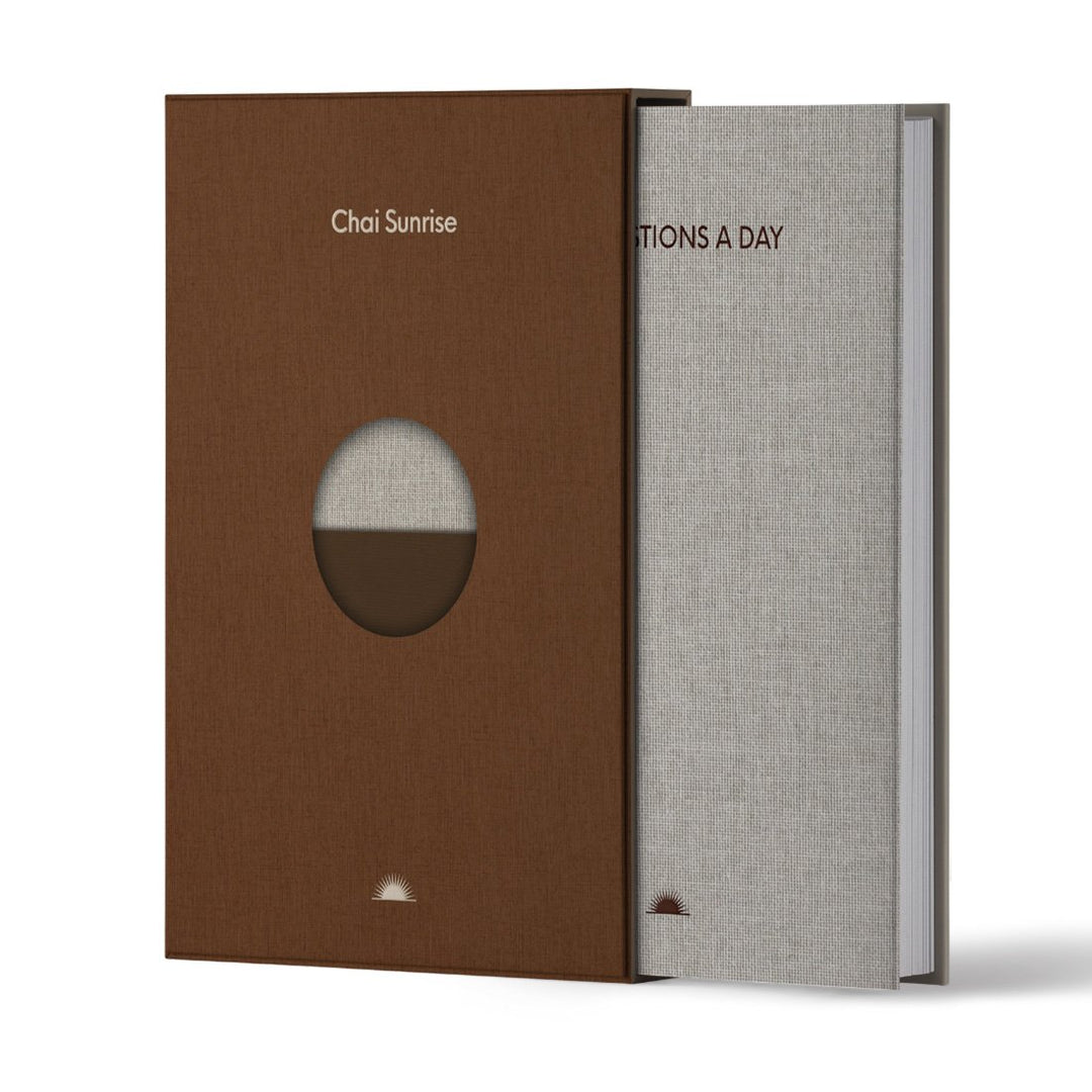 Chai Sunrise 3 Questions a Day Journal - Brown — ruling detail