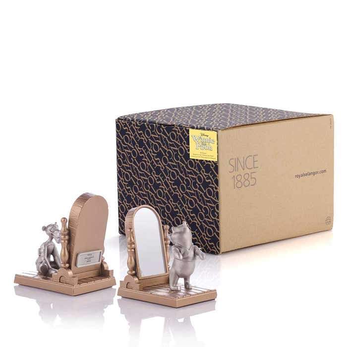 Royal Selangor Winnie The Pooh Bookend Pair - Pooh &amp; Tigger — in use